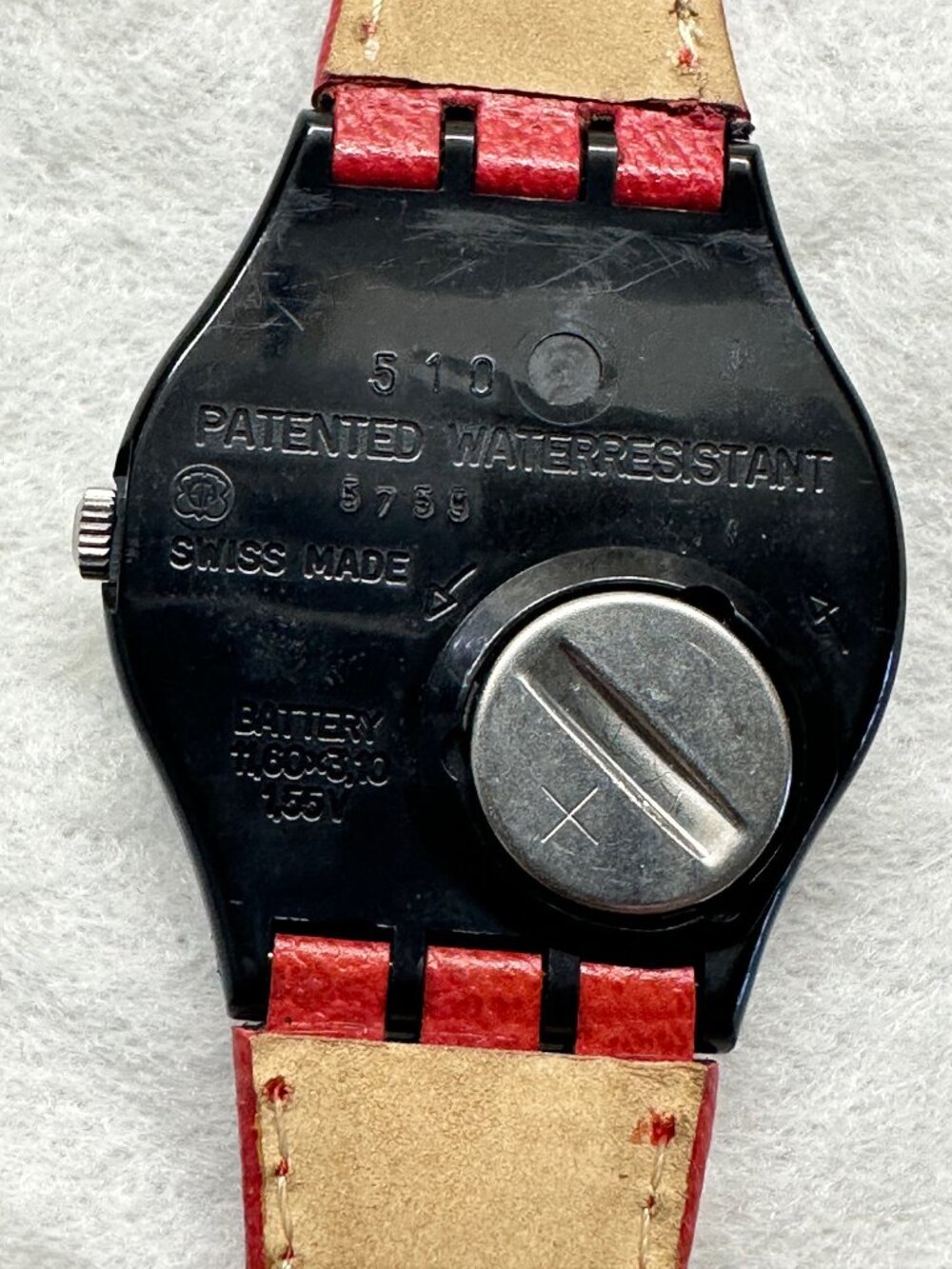 Swatch Watch Red Flame GB418 Vintage 1995 - Picture 7 of 7